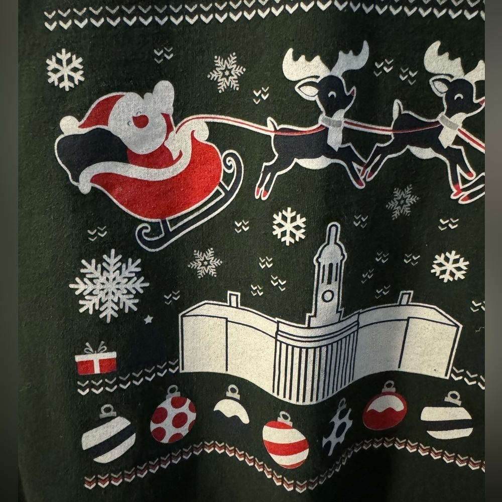 Vintage Penn State Christmas Santa Men's Oversized Sweatshirt 2XL Unisex Green - Picture 4 of 9